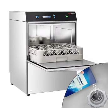 Horeca Parts - Zmywarka do szkła dwuściankowa podblatowa, sterowanie elektroniczne, 2,97 kW - GGM GLS300-EK