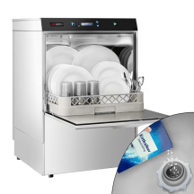 Horeca Parts - Zmywarka podblatowa do naczyń dwupłaszczowa, sterowanie elektroniczne (cyfrowe), 3,9 kW - GGM GS340P-EK
