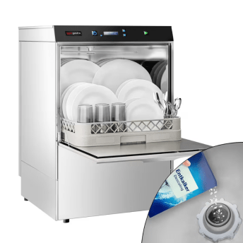 Horeca Parts - Zmywarko-wyparzarka podblatowa do naczyń dwupłaszczowa, sterowanie elektroniczne (cyfrowe), 3,9 kW - GGM GS340PM-EK