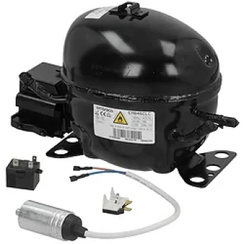 Horeca Parts - Sprężąrka R600a type EMB46CLC 220-240V 50Hz 1HP cylinder capacity 7,96cm³ RSCR H 180mm - Stół chłodniczy Hendi 233429 EPF3721GR (Atosa)