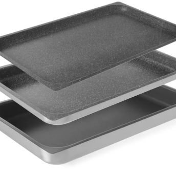 Horeca Parts - Pojemnik aluminiowy GN 1/1 z powłoką nieprzywierającą, 530 x 325 x (H) 65 mm, Hendi