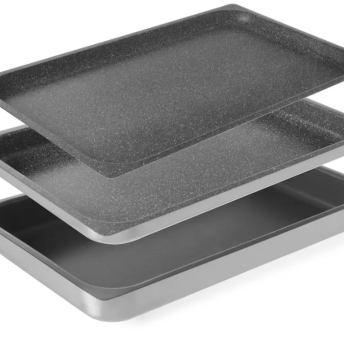 Horeca Parts - Pojemnik aluminiowy GN 1/1 z powłoką nieprzywierającą, 530 x 325 x (H) 40 mm, Hendi