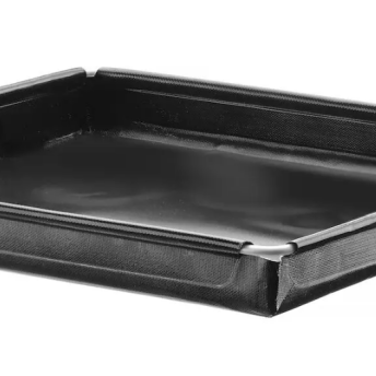 Horeca Parts - Tacka kwadratowa do pieców konwekcyjno-mikrofalowych, nieprzywierająca, wzmocniona, 290 x 290 x (H) 20 mm, czarna, Hendi
