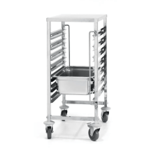 Horeca Parts - Wózek do transportu pojemników 7× GN 1/1, 445 x 615 x (H) 945 mm, Hendi