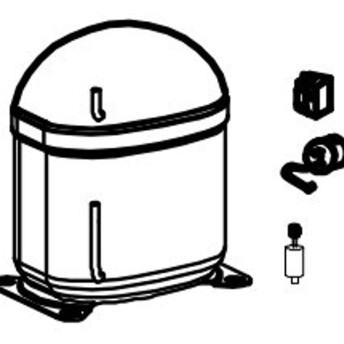 Horeca Parts - Sprężarka EKZ80L DONPER R600a – 220/240 V, 50 Hz, 1/5 KM - Szafa chłodnicza Hendi 236024