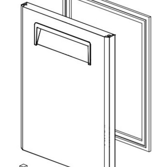 Horeca Parts - Drzwi lewe (w zestawie: mechanizm samozamykający, uszczelka, klamka) - Stół chłodniczy Hendi 236789