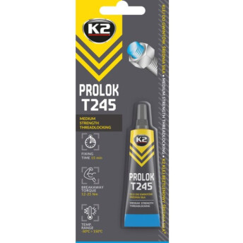 Horeca Parts - K2 PROLOK T245 Klej beztlenowy do blokady śrub, średnia siła, niebieski 6ml