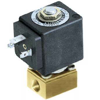 Horeca Parts - Elektrozawór 2-drogowy 230 VAC, przyłącze 1/8", DN 2,5 mm, złącze typu slide-on DIN, temp. od -20°C do 130°C - Lucifer-Parker