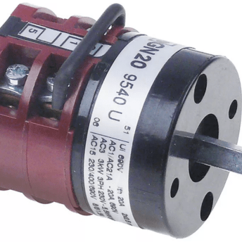 Horeca Parts - Przełącznik obrotowy krzywkowy 3 pozycyjny 1-2-3 3-biegunowy 690V 20A 5x5mm - Zmywarka uniwersalna Ata (347631)