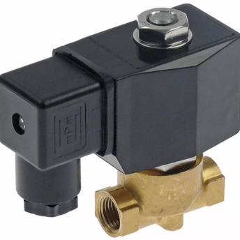 Horeca Parts - Zawór elektromagnetyczny 2-drożny 230VAC wlot 1/4" wylot 1/4" dł. 43mm wys. 80mm 14W - Patelnia Rosinox (370832)