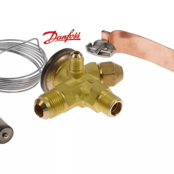 Horeca Parts - Zawór rozprężny termostatyczny TES2 068Z3403–068Z3555, 3/8" SAE – 1/2" SAE, R404A / R507, wyrównanie zewnętrzne 1/4" SAE, zakres temperatur -40 do +10°C - Danfoss
