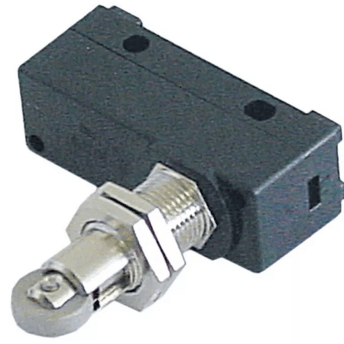 Horeca Parts - Mikroprzełącznik z trzpieniem rolkowym 230V 16A 1CO gwint M12 przyłącze lutowane/śrubowe