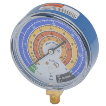 Horeca Parts - Manometr model RBL, połączenie 1/4" NPT, ø 80 mm, klasa 1,6, R1270/R290/R600a (800321)