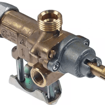 Horeca Parts - Zawór gazowy wej. śr. rurki 21mm wyj. M16x1,5 podł. termopary M8x1 podł. pilota M10x1 - Kuchnia gazowa Angelo Po, Modular (109515)