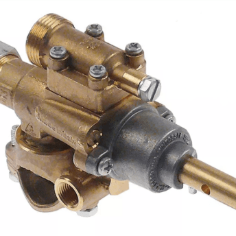 Horeca Parts - Zawór gazowy wej. śr. rurki 21mm wyj. M20x1,5 podł. termopary M8x1 podł. pilota M10x1 - Taboret gazowy Capic (101469)