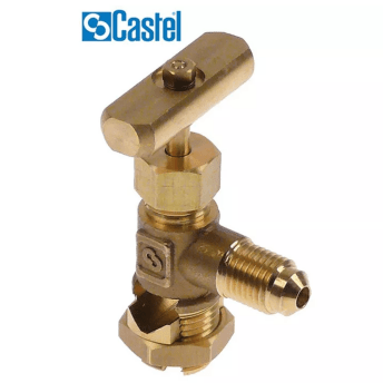 Horeca Parts - Zawór serwisowy przebijający 8330/A, 1/4″ SAE, do rur Ø 6–10 mm - Castel