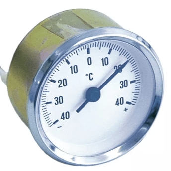 Horeca Parts - Termometr TELETHERMOMETER White Ø 60 mm, zakres -40°C/+40°C, metalowa obudowa, kapilara osłonięta 2000 mm, bańka Ø 6x150 mm