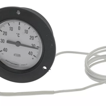 Horeca Parts - Termometr TELETHERMOMETER Ø 80 mm, zakres -40°C/+40°C, z odwracaną obejmą montażową, kapilara 1500 mm, bańka Ø 7,5x30 mm