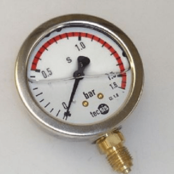 Horeca Parts - Manometr ø 62 mm, 1/4", chromowany kołnierz ø 68 mm, skala 0-1,6 bar - Kocioł warzelny Zanussi (S2002658)