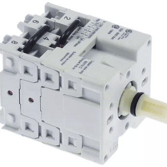 Horeca Parts - Przełącznik obrotowy krzywkowy 3 pozycyjny 1-0-2 4-biegunowy 600V 12A 9x8mm - Zmywarka do garów i tac Ata (347909)