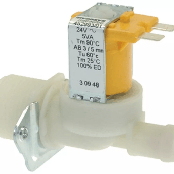Horeca Parts - Zawór elektromagnetyczny wyjście proste 14,5mm przyłącze plastikowe 3/4" t.max. 90°C 1-drożny 24V (703513)