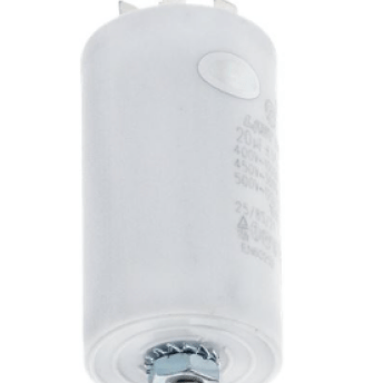 Horeca Parts - kondensator pracy pojemność 20µF 450V 50/60Hz śr. 39,5mm dł. 70mm M8 plastik - Maszynka do mięsa Fama