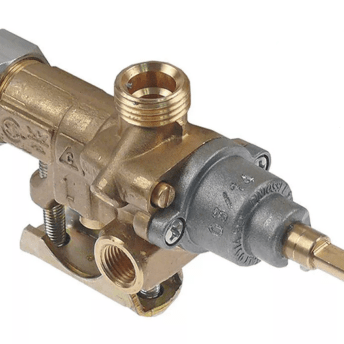 Horeca Parts - Zawór gazowy wej. śr. rurki 21mm wyj. M16x1,5 podł. termopary M8x1 podł. pilota M10x1 (101544)