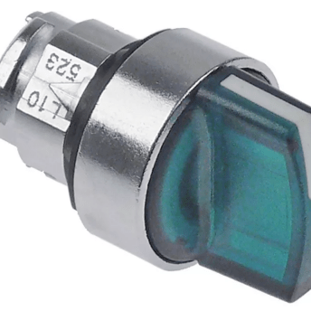 Horeca Parts - Przełącznik obrotowy śr. mocowania 22mm sekwencja 0-1 zielony podświetlany (347951)