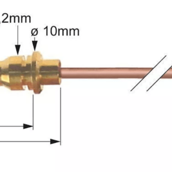 Horeca Parts - Termopara M8x1 dł. 1400mm podłączenie do palnika śr. 6mm - Lotus