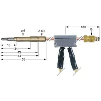 Horeca Parts - Termopara z przerywaczem M9x1 dł. 1000mm podłączenie do palnika śr. 6mm - Kuchnie gazowe