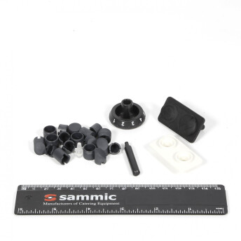 Horeca Parts - Zestaw przycisków, zaślepiek i pokrętła - Mikser ręczny Sammic XM-31, XM-32, XM-33, MB-31, B-30, XM-51, XM-52, MB-51, B-50, XM-71, XM-72