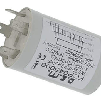 Horeca Parts - Filtr przeciwzakłóceniowy 250 V 50/60 Hz, konektory 6,3 mm, mocowanie M8, Ø 38 mm, L 56 mm, waga 0,060 kg - Zmywarka Whirlpool / Emmepi / Giga / Silanos / Makro-Professional