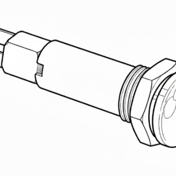 Horeca Parts - Led Ø6 pomarańczowy + przewody - Zmywarka Silanos