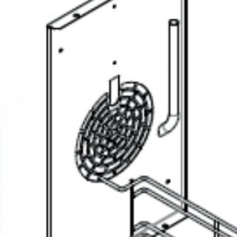 Horeca Parts - Osłona wewnętrzna wentylatora - Piec konwekcyjny Hendi 225547, Tecnoeka EKF523EUD, EKF523UD