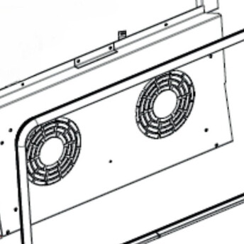 Horeca Parts - Osłona wentylatorów - Kuchnia gazowa Tecnoeka EKF411, EKF4113D, EKF4113GRILL, EKF411D, EKF464D