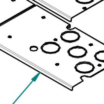 Horeca Parts - Element osłony prawy dolny - Piece konwkecyjne Tecnoeka MKF1016GS, MKF1021GTS, MKF1064GBM, MKF664GTS, MKF711GS