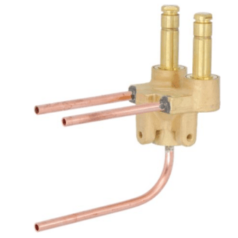 Horeca Parts - Zawór elektromagnetyczny podwójny śr. rur 5mm - Granitor Ugolini GIANT, ICON 3, ICON 6 EASY ETC, MINI, MiniGEL, MT, NG EASY - 6LT - gas R290, NG EASY - 6LT, NG EASY - 10LT gas R290, NG EASY - 10LT (22800-23735)
