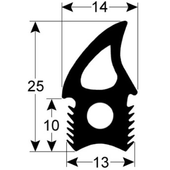 Horeca Parts - Uszczelka drzwi profil 2766 dł. 1855mm - Piece Unox, Stalgast