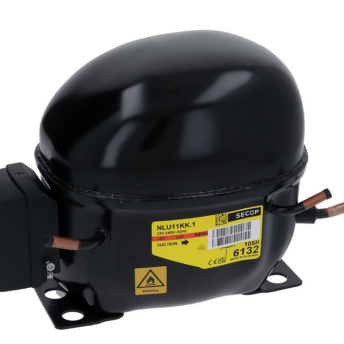 Horeca Parts - Sprężarka chłodząca R600a Typ NLU11KK-1 220-240V 50 Hz LBP 12,1 kg Hubraum 11,15 cm³ RSCR