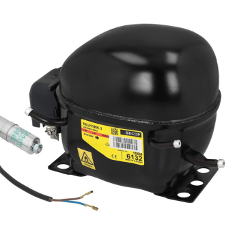 Horeca Parts - Sprężarka chłodnicza R600a typ NLU11KK-1 220-240V 50Hz LBP 121kg pojemność 1115cm³ RSCR H 200mm 112W