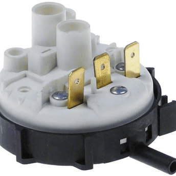 Horeca Parts - Hydrostat 80/50mbar podłączenie 6,3mm śr. 58mm - przyłącze ciśnieniowe poziome