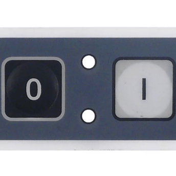Horeca Parts - Klawiatura membranowa dł. 69mm szer. 34,4mm 2 przyciski szara/czarna (347316)