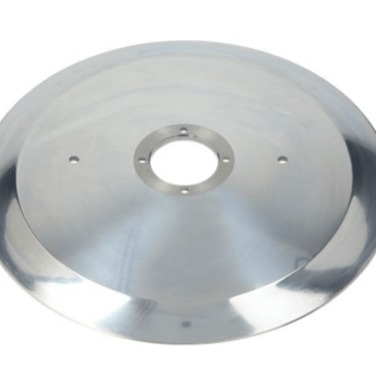 Horeca Parts - Nóż krajalnicy śr. zew. 350mm śr. wew. 280mm śr. mocowania 57mm wys. 22,5mm 4 otwory montażowe C45 - Krajalnica Electrolux, Zanussi (697399)