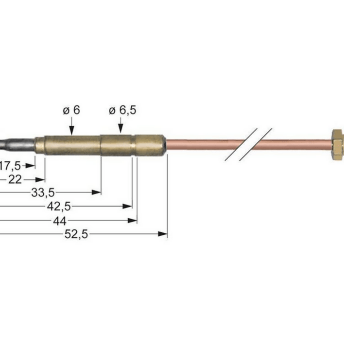 Horeca Parts - Termopara M8x1 dł. 1200mm podłączenie do palnika śr. 6mm(6,5mm)