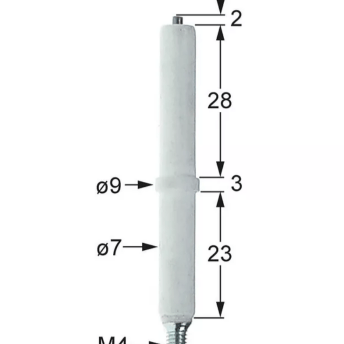 Horeca Parts - Świeca zapalnika śr.1 7mm śr.2 9mm podł. M4 dł.1 2 - Kuchnia gazowa Giorik, Mareno (3020230)