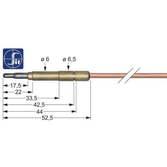 Horeca Parts - Termopara M8x1 dł. 32 cm podłączenie do palnika śr. 6mm(6,5mm)