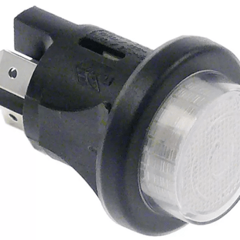 Horeca Parts - Przycisk śr. montażowa 25mm 250V 16A 2NO podł. męskie 6,3mm okrągły biały - Kostkarka do lodu Kastel (5051624)