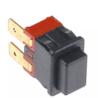 Horeca Parts - Przycisk chwilowy, wymiar montażowy 19x13mm 250V 16A 1NO, podł. męskie 4,8mm, prostokątny czarny - Zmywarka uniwersalna Aristarco (3319206)