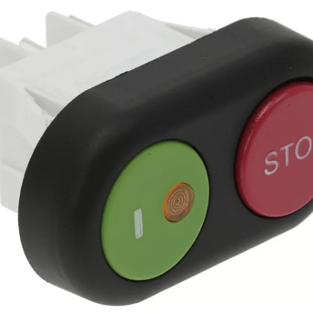 Horeca Parts - Przycisk wymiar montażowy 30x22mm 250V 16A 2CO podł. męskie 6,3mm symbol Stop I okrągły czerwony zielony - Krajalnica Horeca Select, Metro Ag, Rgv (5182795)