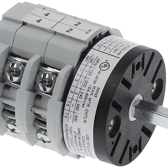 Horeca Parts - Przełącznik obrotowy krzywkowy 3 pozycyjny 0-1-2 4-biegunowy typ CA0168505150V 400V 16A 5x5mm